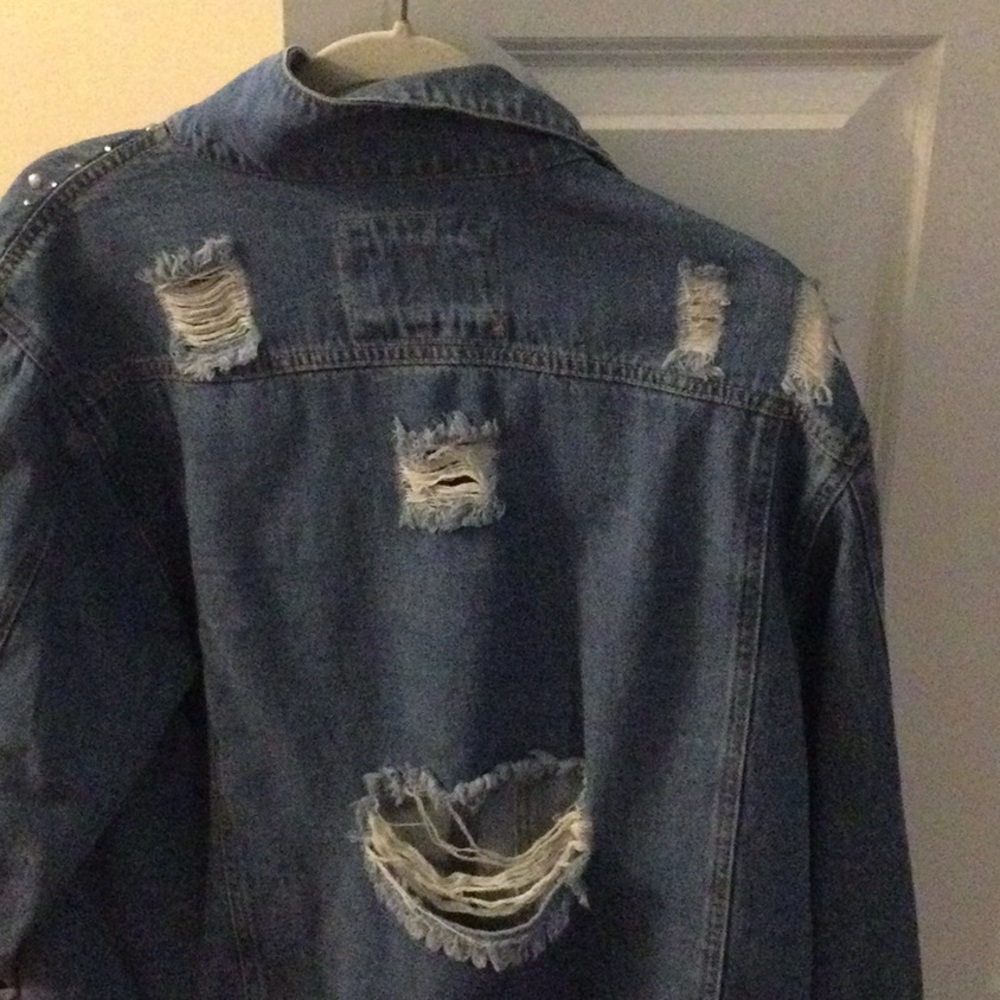 Distressed Jean Jacket - Picture 3 of 5